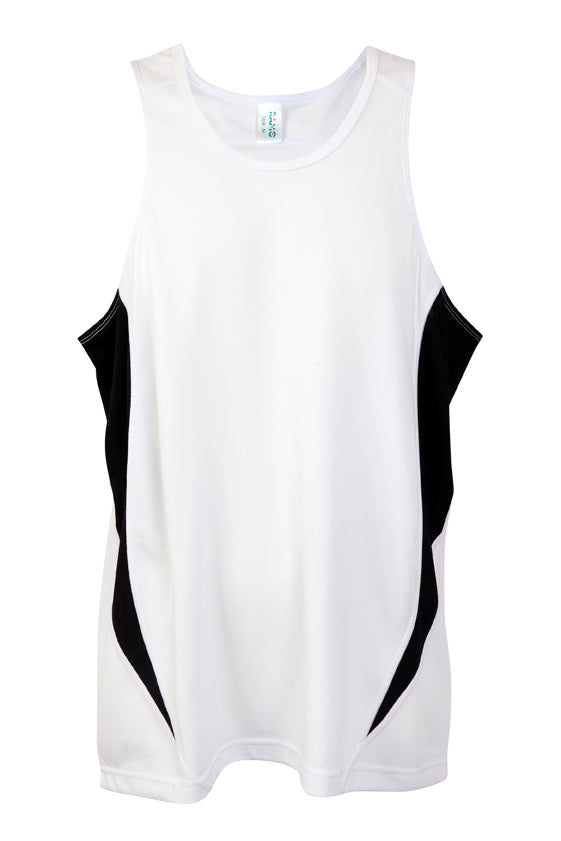 Ramo Mens Accelerator Cool Dry Singlet White Black