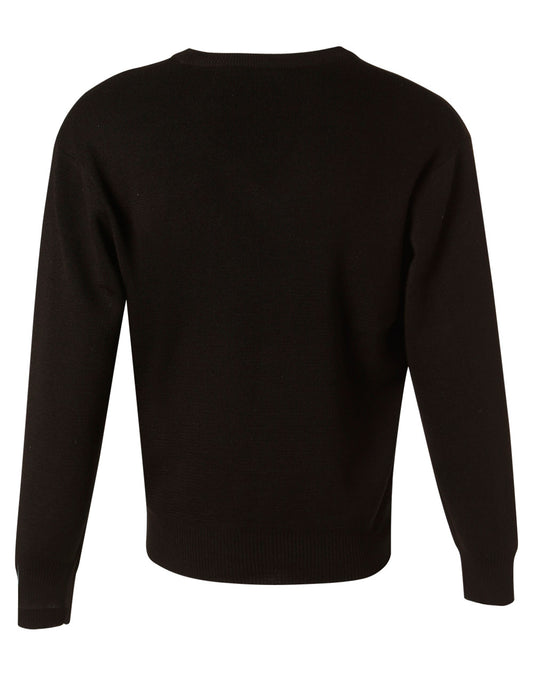 Winning Spirit WJ01 Unisex Wool/ Acrylic V-Neck Jumper