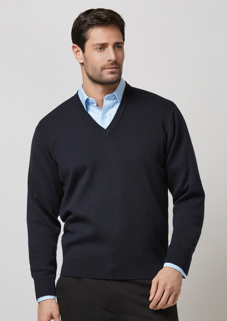 Biz Collection - Mens Woolmix Knit Pullover