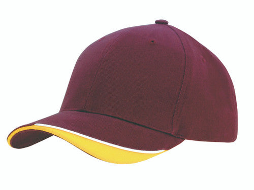 Headwear Brushed Heavy Cotton with Indented Peak