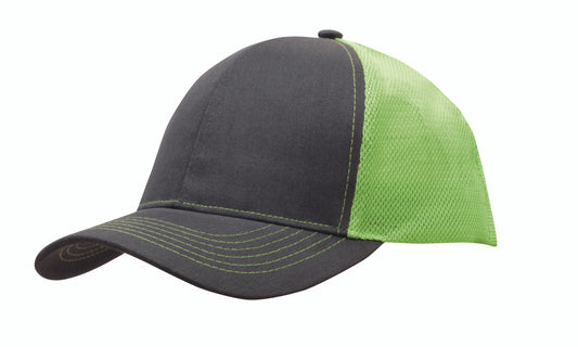Headwear Brushed Cotton with Mesh Back Cap