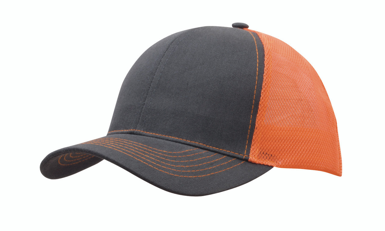 Headwear Brushed Cotton with Mesh Back Cap