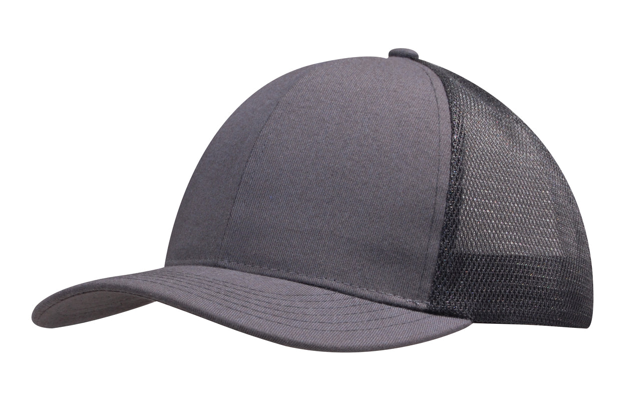 Headwear Brushed Cotton with Mesh Back Cap