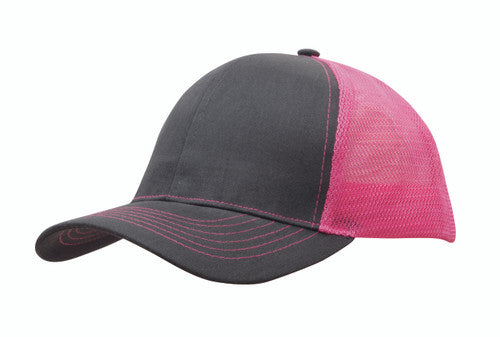 Headwear Brushed Cotton with Mesh Back Cap