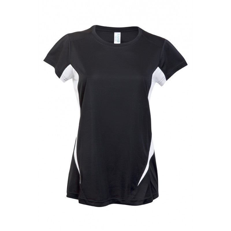 Ramo T447LD Ladies Accelerator Cool Dry T-Shirt - Black / White