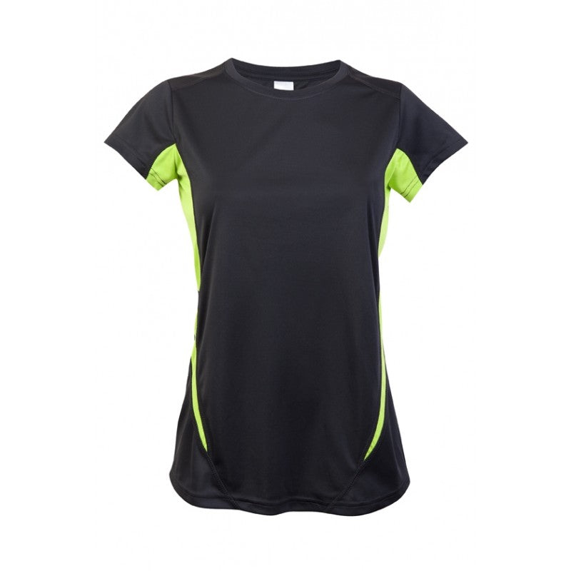 Ramo T447LD Ladies Accelerator Cool Dry T-Shirt - Charcoal / Lime