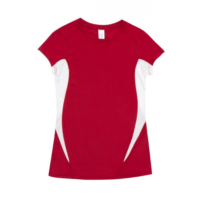 Ramo T447LD Ladies Accelerator Cool Dry T-Shirt - Red / White