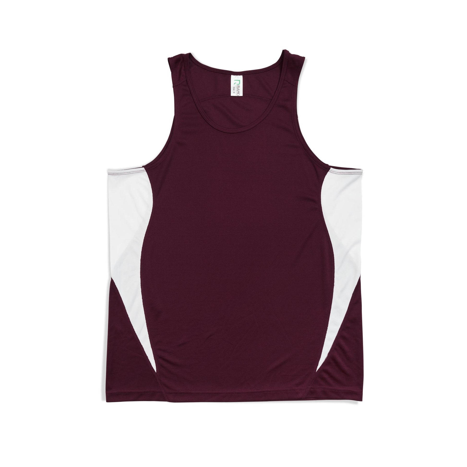 Ramo Mens Accelerator Cool Dry Singlet Maroon White