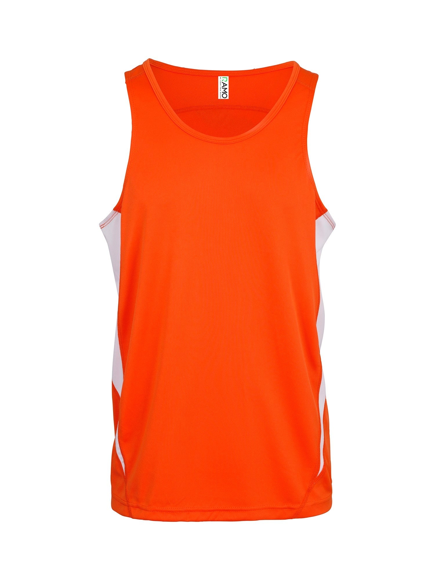 Ramo Mens Accelerator Cool Dry Singlet Orange White