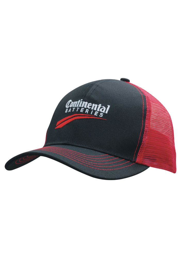 Headwear Breathable Poly Twill with Mesh Back