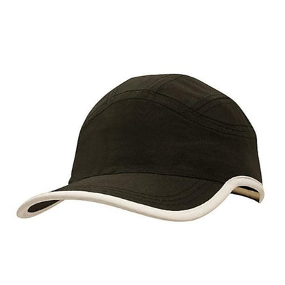 Headwear Microfibre and Mesh Sports Cap with Trimmed Peak