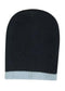 Headwear Two Tone Cable Knit Beanie