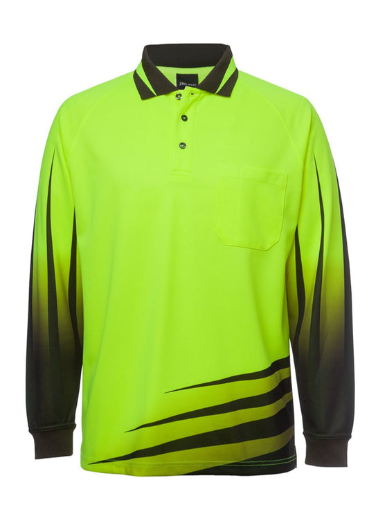 JBs Wear Hi Vis L/S Rippa Sub Polo