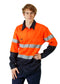 Blue Whale Unisex High Vis 190GSM Cotton Drill Shirt Long Sleeve Reflective Tape