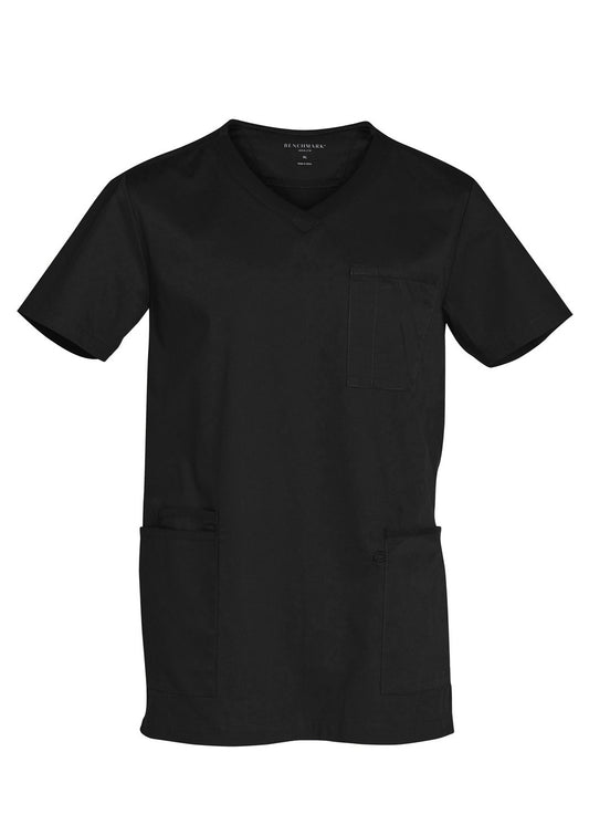 Winning Spirit Mens V-Neck Contrast Trim Scrub Top