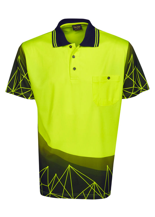 Blue Whale Unisex Sublimation Printed Hi Vis Astronomic Design